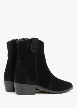 Lunette Black Suede Cowboy Boots