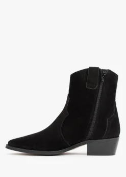 Lunette Black Suede Cowboy Boots