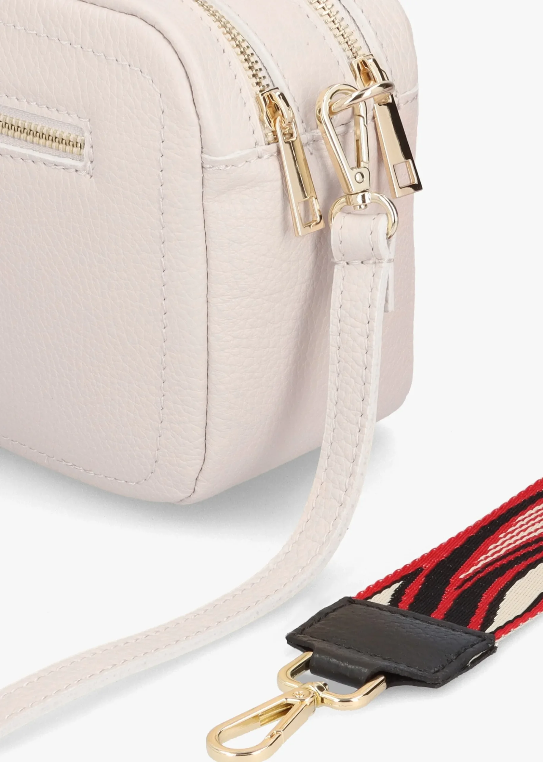 Lydia Beige Leather Camera Bag