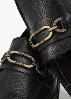 Maddie Classic Black Leather Loafers