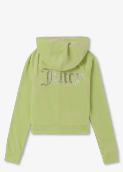 Madison Butterfly Velour Diamante Zip Hoodie