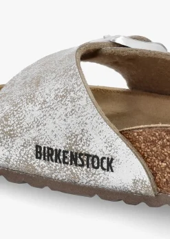 Madrid Synthetic Washed Metallic Silver Mules