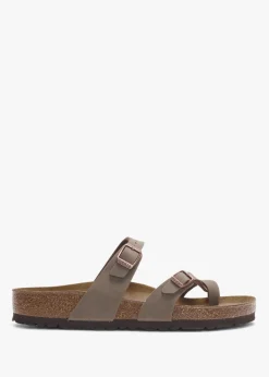 Mayari Birko-Flor Nubuck Mocca Thong Sandals