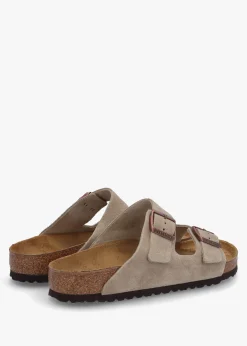 Men's Arizona Taupe Suede Two Bar Mules