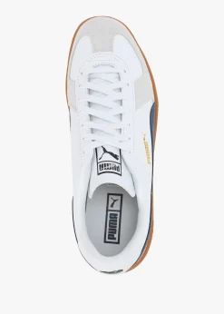 Men’s Army White Club Navy Leather Trainers