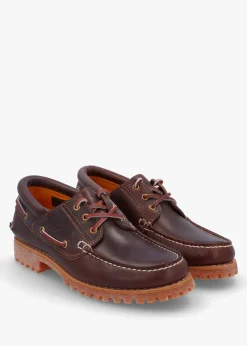 Men’s Authentic Brown Leather Boat Shoes