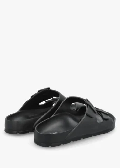 Men's Black Two Bar Mules