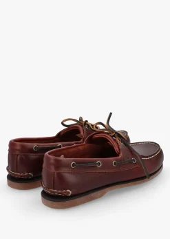 Men’s Classic Lace Up Medium Brown Full Grain Boat Shoes