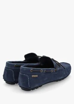 Men’s Courage Shark Blue Suede Driving Shoes