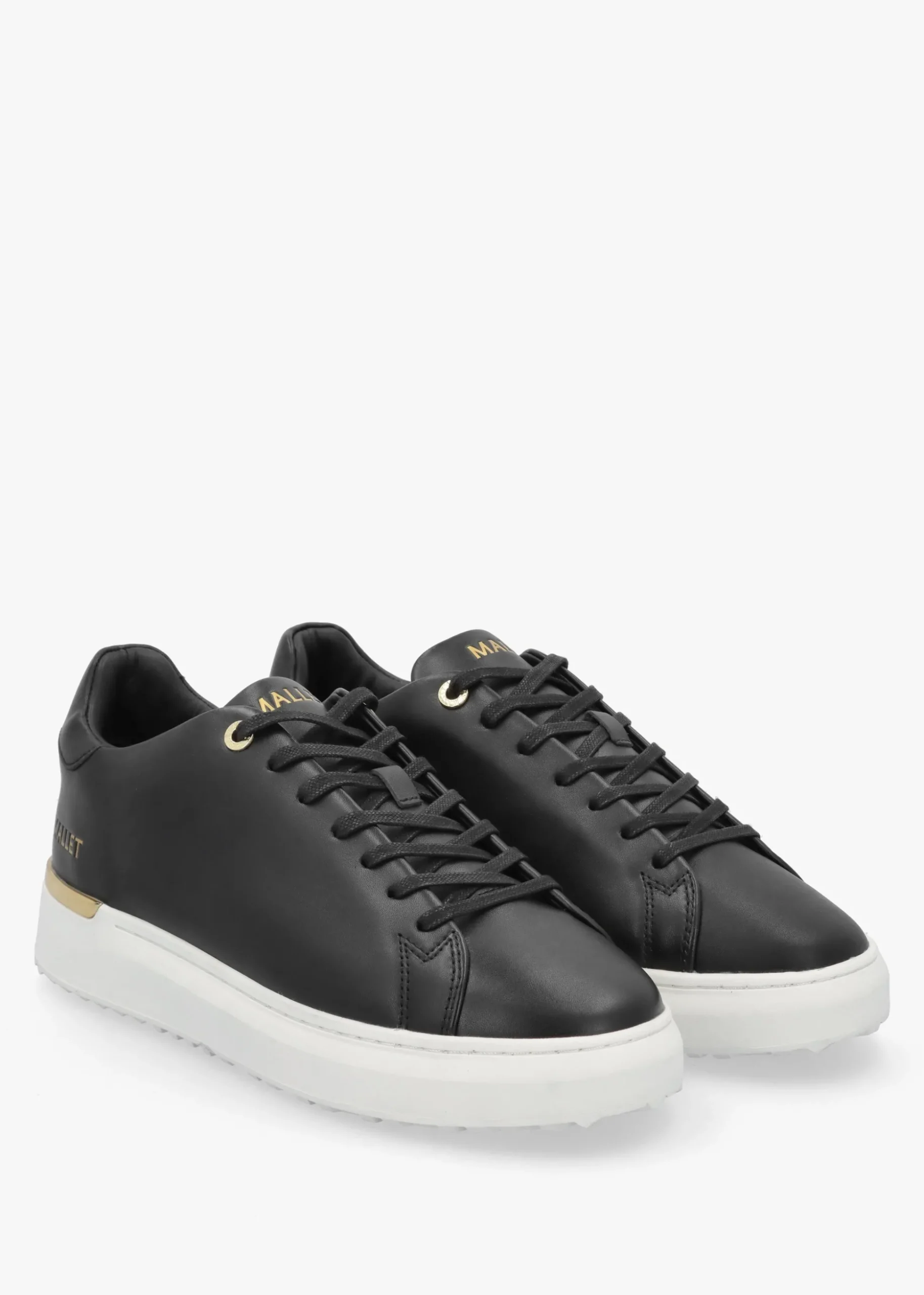 Men’s GRFTR Lite Black & Gold Leather Trainers