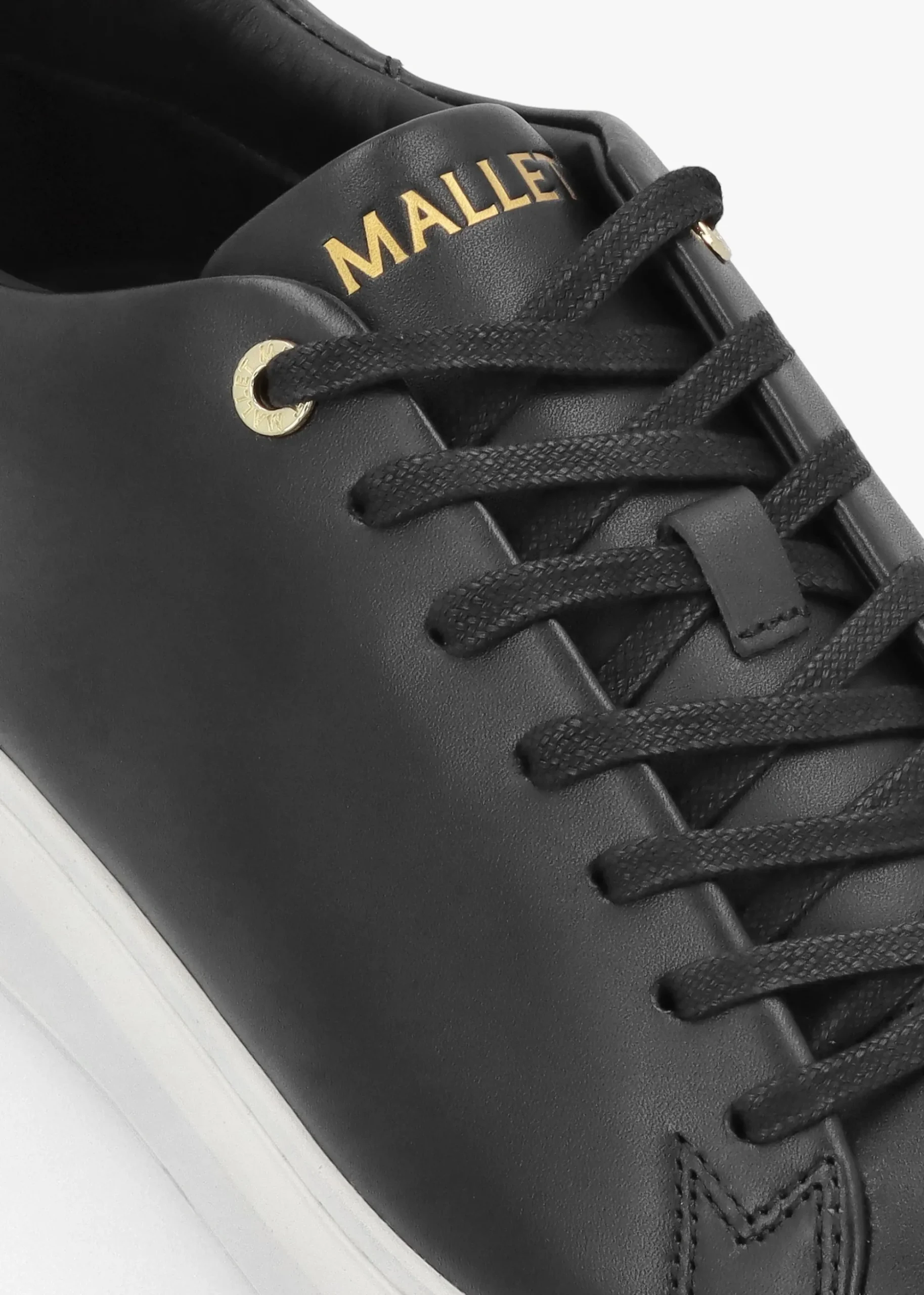 Men’s GRFTR Lite Black & Gold Leather Trainers