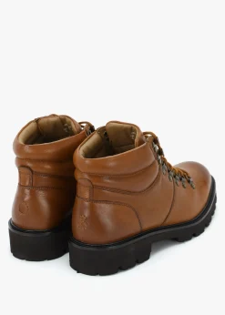 Men’s Helford Dark Tan Leather Hiker Boots