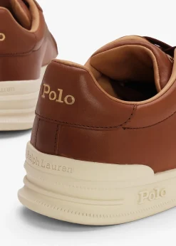 Men’s Heritage Court II Polo Russet Leather Trainers
