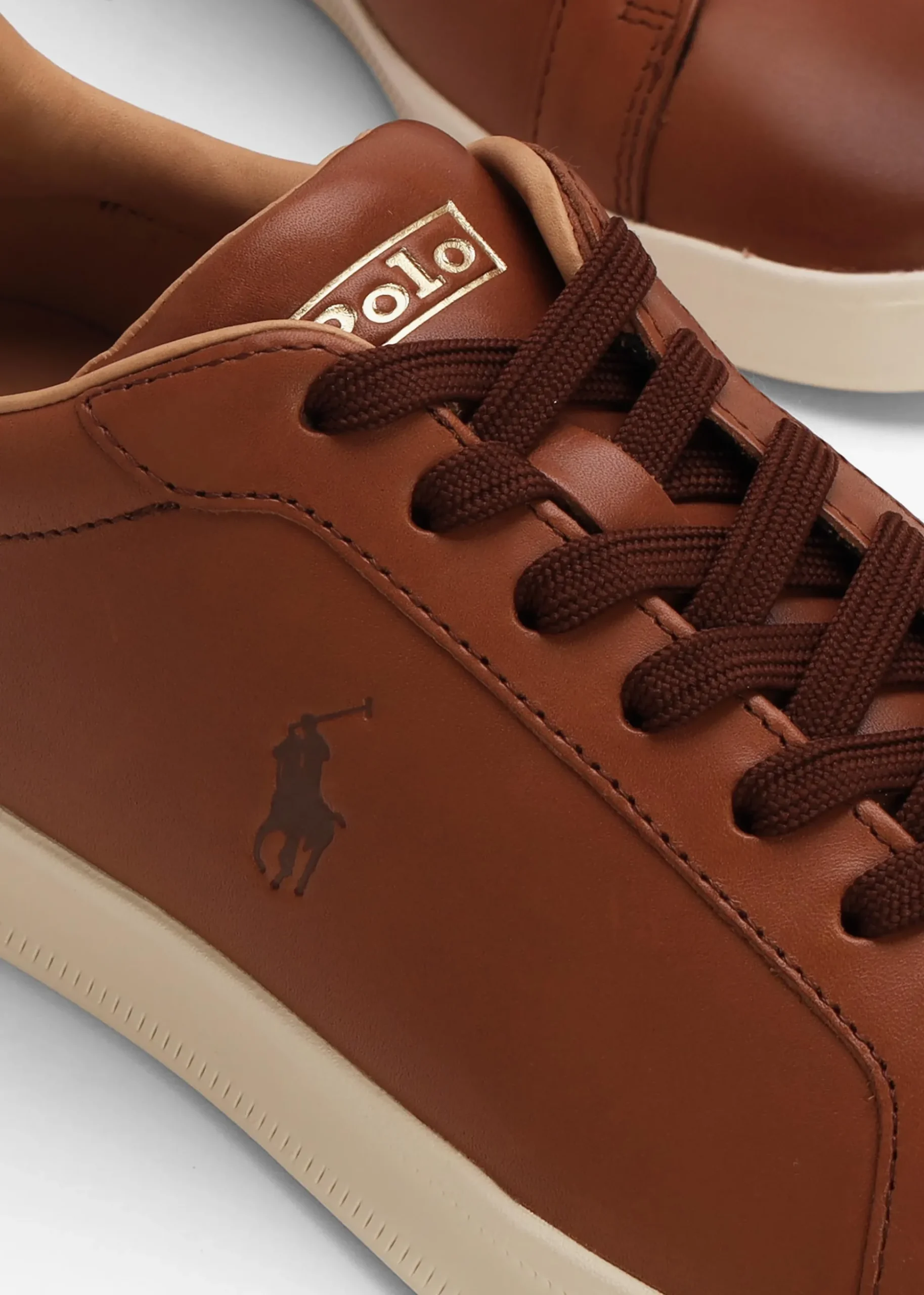 Men’s Heritage Court II Polo Russet Leather Trainers