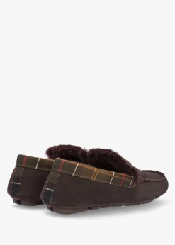 Men's Montry Brown Suede Moccasin Slippers