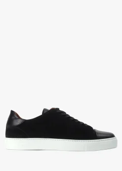 Men’s Ossos Black Suede Trainers