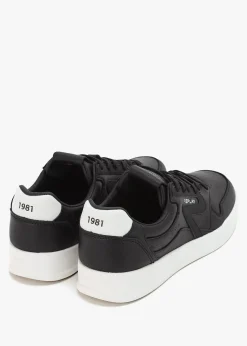 Men’s Oyzone Action Black Leather Trainers