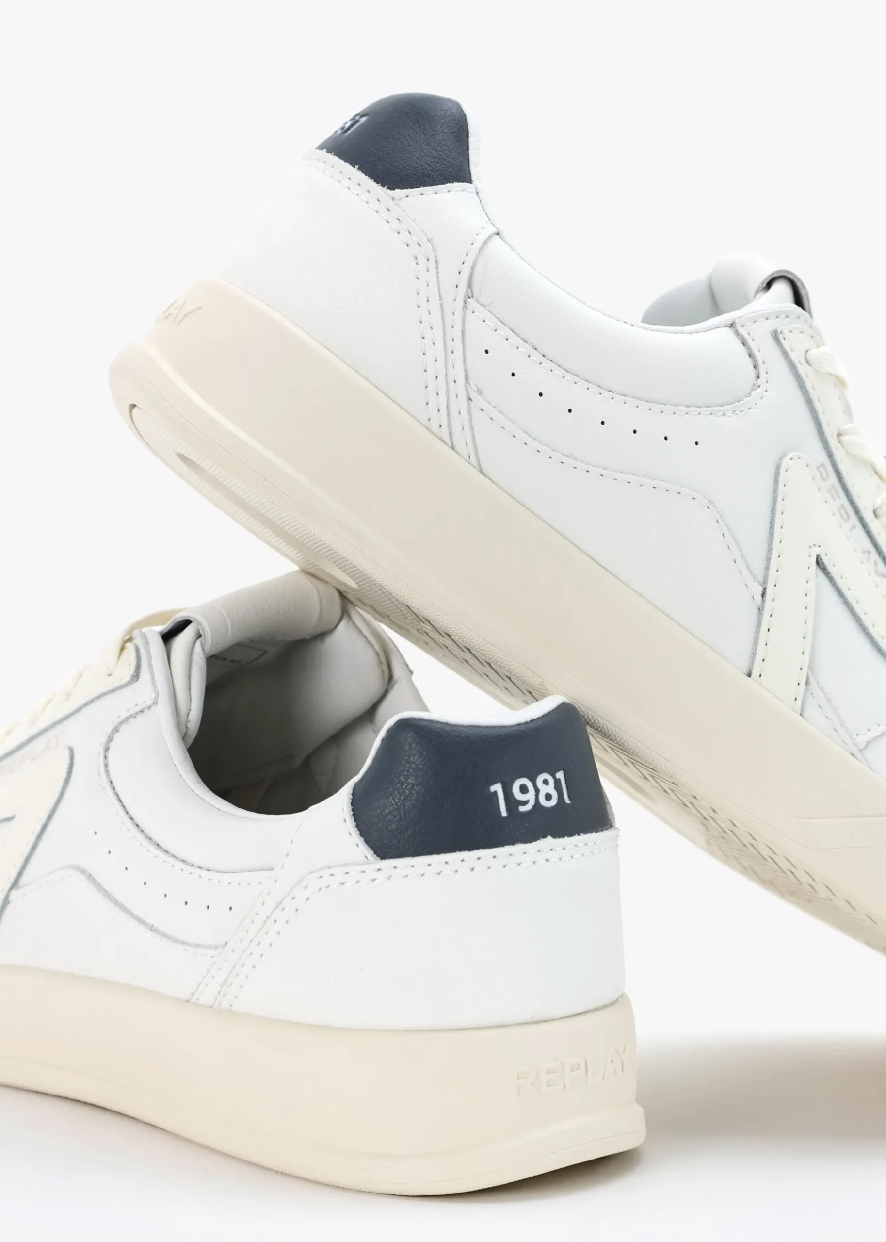 Men’s Oyzone Action White Leather Trainers