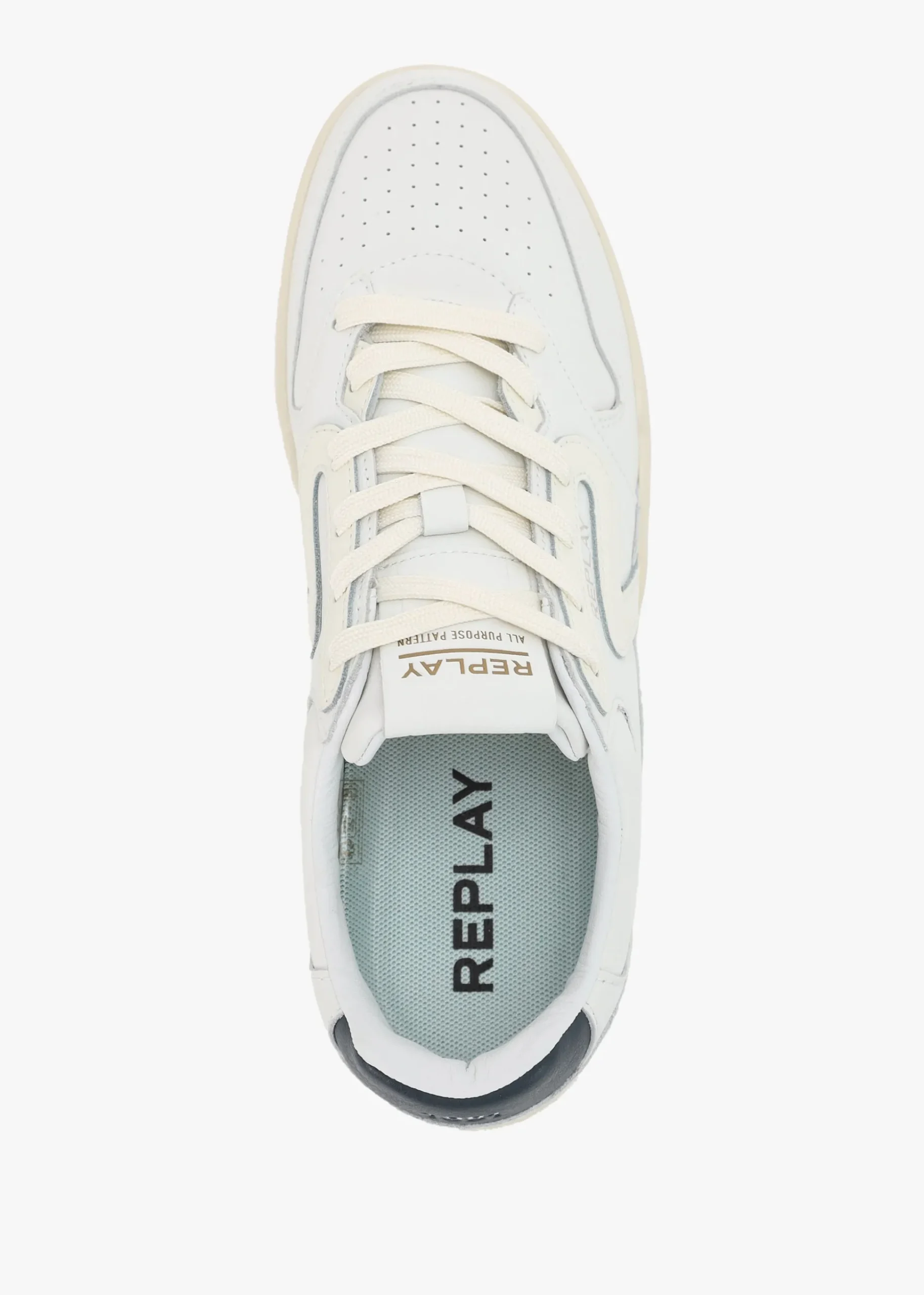Men’s Oyzone Action White Leather Trainers