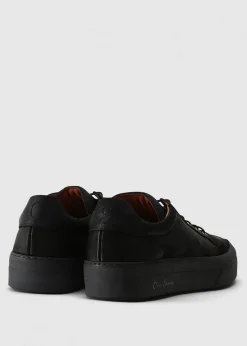 Men's Penacova Black Leather Trainers
