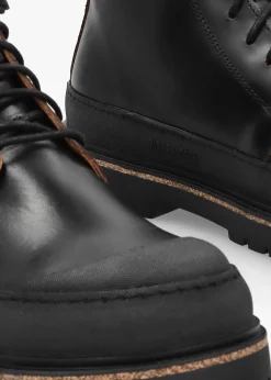 Men’s Prescott Black Waxy Leather Lace Up Boots