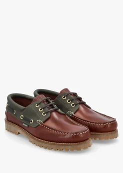 Men’s Re-Engineered Mahogany Leather Deck Boat Shoes