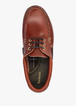 Men’s Re-Engineered Tan Leather Deck Boat Shoes