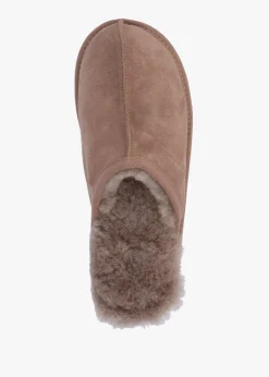 Men’s Shutoff Taupe Shearling Slippers