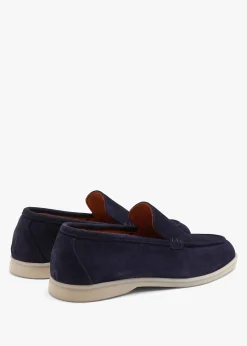 Men’s Soro Navy Suede Loafers