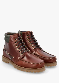 Men’s Tiller Mahogany Leather Ankle Boots