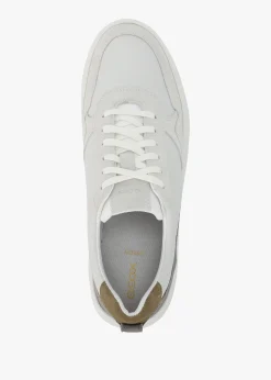 Men’s U Deiven Off White Anthracite Leather Trainers