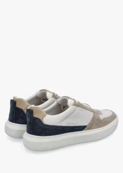 Men’s U Deiven Sand White Leather Trainers
