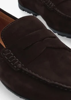 Men’s U Kosmopolis + Grip Dark Brown Suede Loafers