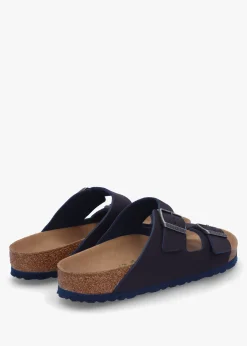 Men's Vegan Arizona Desert Dust Indigo Blue Birko-Flor Two Bar Mules