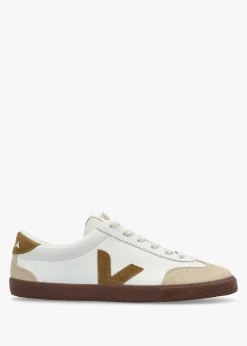 Men's Volley O.T Leather White Tent Bark Trainers