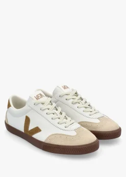 Men's Volley O.T Leather White Tent Bark Trainers