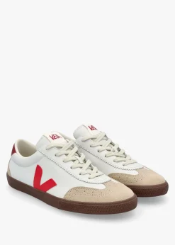 Men's Volley O.T Leather White Pekin Bark Trainers