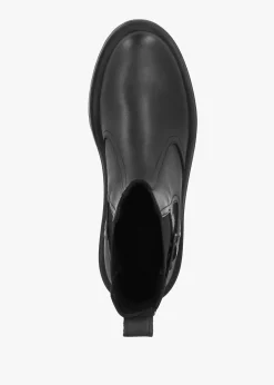 Milla Black Leather Chunky Chelsea Boots