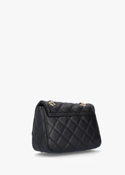 Mini Ocarina Quilted Black Shoulder Bag