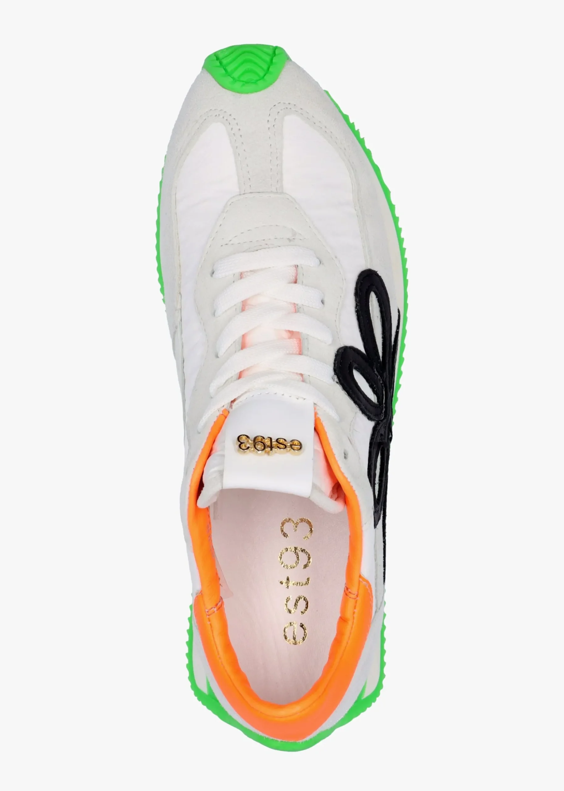 Movie Green & Orange Suede Runner Trainers