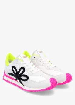 Movie Pink & Yellow Suede Runner Trainers