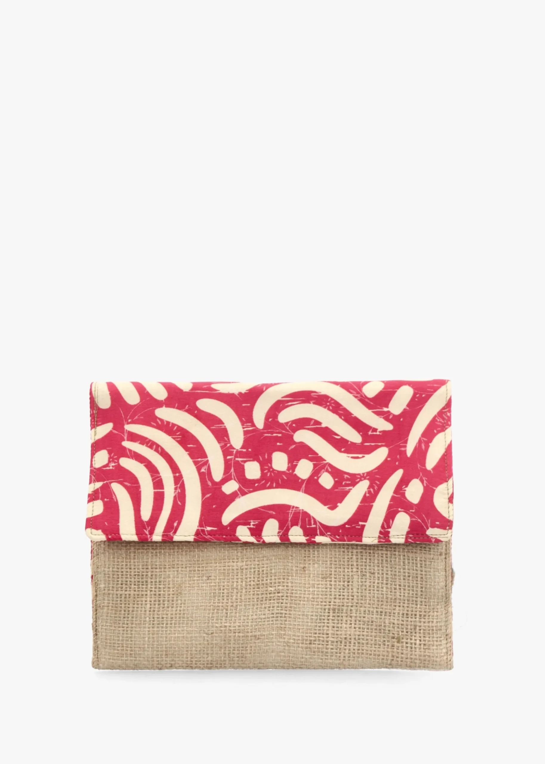Multicoloured Pink Envelope Clutch Bag