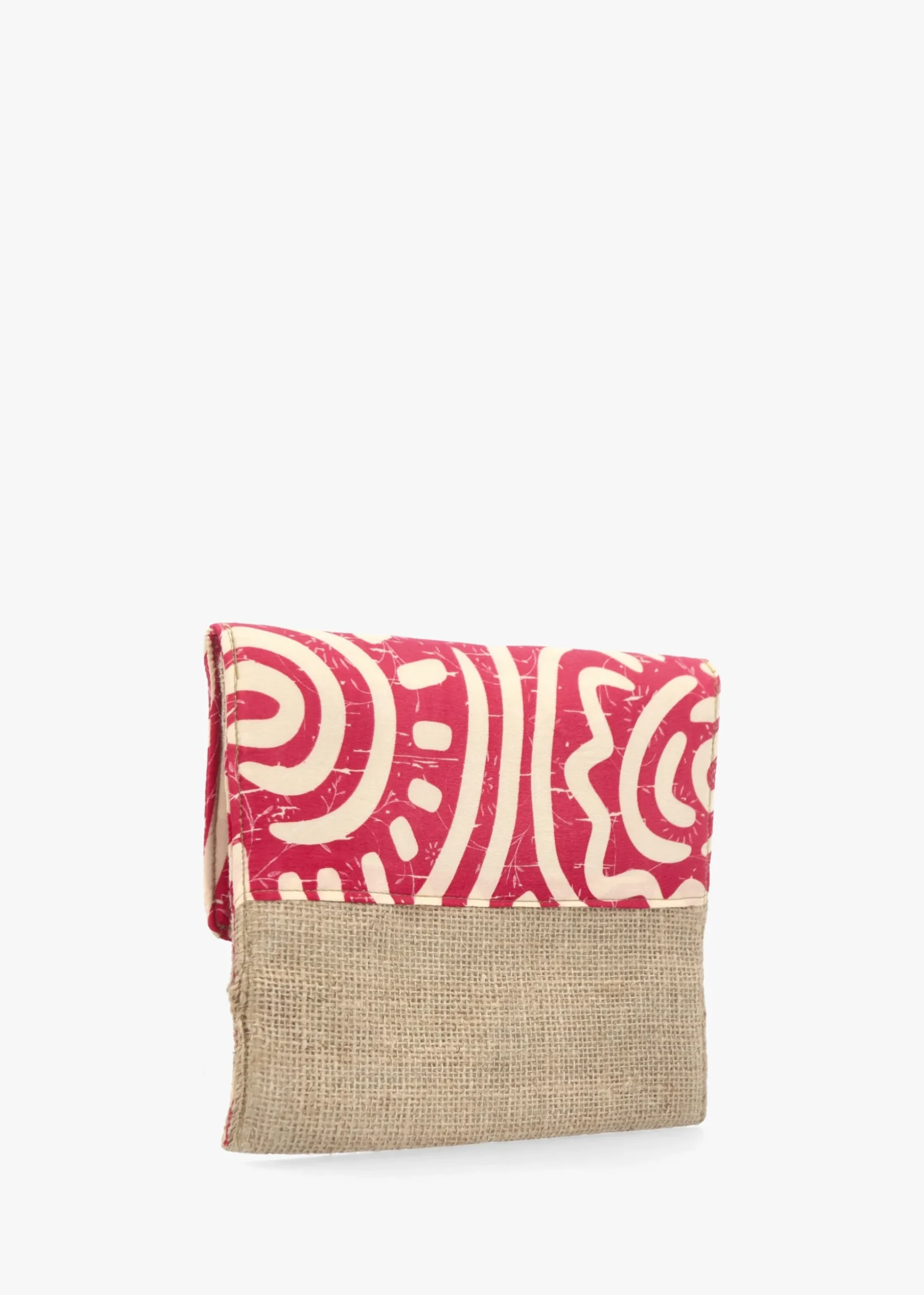 Multicoloured Pink Envelope Clutch Bag