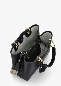 Myea Black Shopper Bag With Pouch