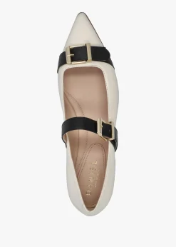 Nancy White Leather Pointed Toe Pumps