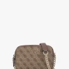 Noelle Latte Logo Cross-Body Bag