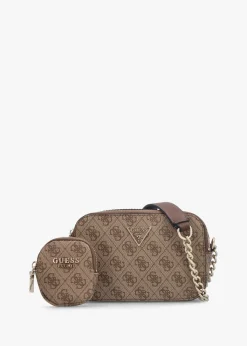 Noelle Latte Logo Cross-Body Bag