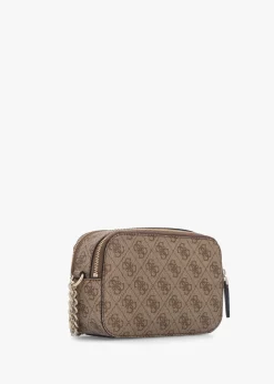 Noelle Latte Logo Cross-Body Bag