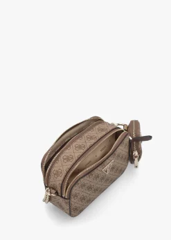 Noelle Latte Logo Cross-Body Bag