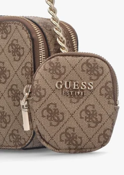 Noelle Latte Logo Cross-Body Bag